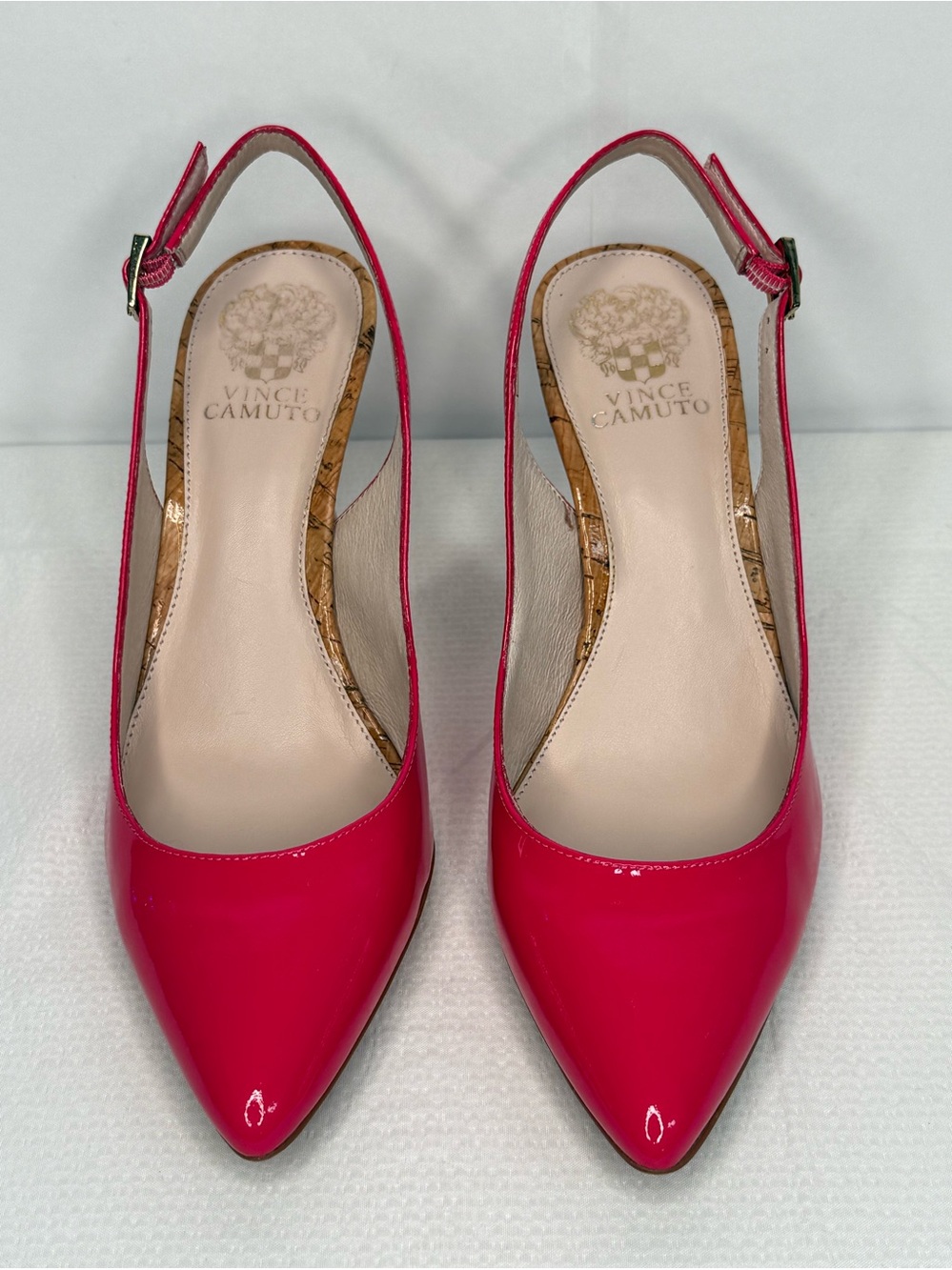 Vince Camuto Hot Pink Patent Slingback Pumps